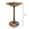Nature Spring Antique Bird Bath, Weather Resistant Resin with Vintage Scroll Design, for Outdoor Decor (Bronze) 157674CUK - alternate 2